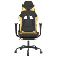 Gamestoel - Gaming stoel - Game stoel - Champion - Goud - met voetensteun - massage