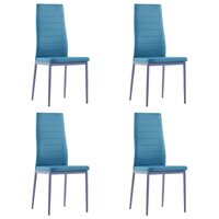 Eethoek Manders blauw 105x60cm met 4 stoelen