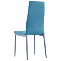 Eethoek Manders blauw 105x60cm met 4 stoelen