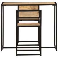 Eethoek Honkytonk 90x45cm massief mangohout 3-delig bruin