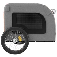 Honden fietskar oxfordstof oranje en grijs 69 x 133.5 x 73.5 cm Fietstrailer