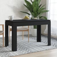 Eettafel Bert 120x60x76 cm hout zwart - smalle eettafel