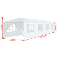 Partytent Kosmo 3x12 m wit