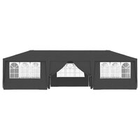 Partytent met zijwanden professioneel 90 g/m&sup2; 4x9 m antraciet