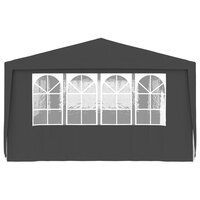 Partytent met zijwanden professioneel 90 g/m&sup2; 4x9 m antraciet