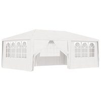 Partytent met zijwanden professioneel 90 g/m&sup2; 4x6 m wit