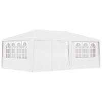 Partytent met zijwanden professioneel 90 g/m&sup2; 4x6 m wit