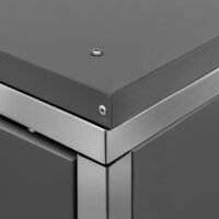 Containerberging driedubbel 207x77,5x112,5 cm roestvrij staal