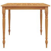 Tuinset Batavia met witte kussens massief teakhout - tafel met 4 stoelen