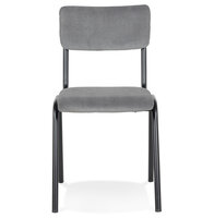 Eetkamerstoel Godis design ribstof grijs