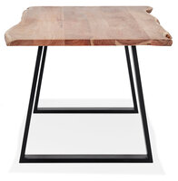 Eettafel Mori 200x95cm blank hout met zwarte poten