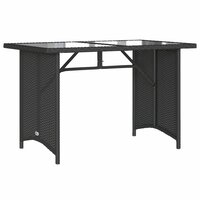 Loungeset Manuka met kussens poly rattan zwart