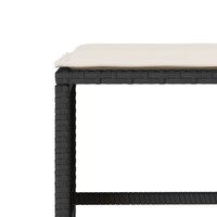Loungeset Manuka met kussens poly rattan zwart