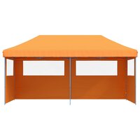 Partytent 580x292cm inklapbaar pop-up met 3 zijwanden oranje