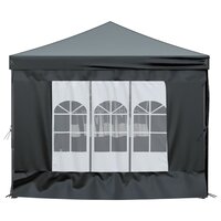 Partytent Morten inklapbaar met zijwanden 3x6 m zwart