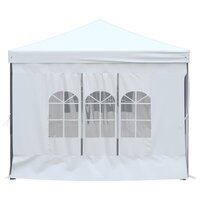 Partytent Festival inklapbaar met zijwanden 3x6 m wit