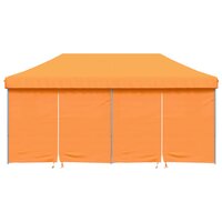 Partytent Oerrock inklapbaar pop-up met 4 zijwanden oranje