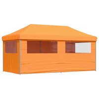 Partytent Oerrock inklapbaar pop-up met 4 zijwanden oranje