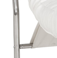 Fauteuil Boudoir wit kunstleer met chromen poten