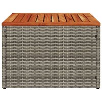 Tuintafel Ank 55x55x37 cm poly rattan en acaciahout grijs
