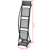 Folderhouder Prestige zwart 40x32x131 cm A4