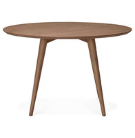 Eettafel Janet rond 120cm bruin walnoten hout