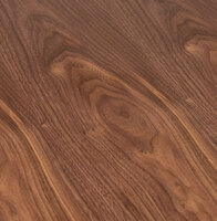 Eettafel Paton rond 120cm walnoten hout met zwarte voet