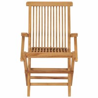 Tuinstoelen Luton SET 2 st inklapbaar massief teakhout
