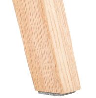 Barkruk Basil velvet blauw met blank houten poten