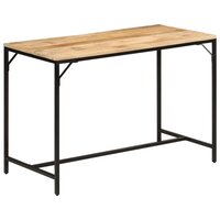 Smalle Eettafel Wilma 110x55x75 cm massief ruw mangohout en ijzer