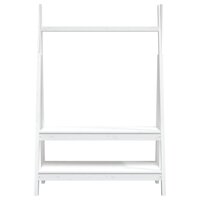Kledingrek 100x45,5x150 cm massief grenenhout wit
