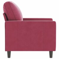 Fauteuil Daphne fluweel wijnrood