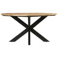 Eettafel Culi &Oslash;150x76 cm massief ruw mangohout