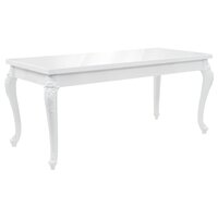 Eettafel Parijs 179x89x81 cm hoogglans wit