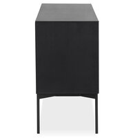 Dressoir Ordito 160x42cm zwart met deuren en lades