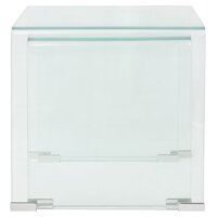 Bijzettafel Oranjewoud set 2-dlg transparant gehard glas