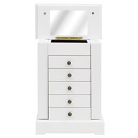 Sieradenkastje met spiegel 25x13,5x34 cm MDF