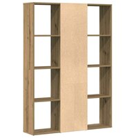 Kamerscherm/boekenkast 100x24x140 cm hout eikenkleurig