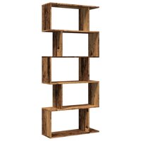 Kamerscherm / boekenkast 5-laags 70x24x161 cm hout oud hout