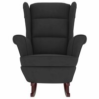 Fauteuil Schommelstoel Francis stof velvet zwart