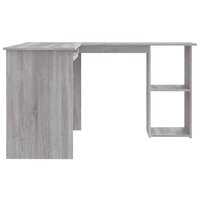 Hoekbureau 120x140x75 cm  hout grijs eikenkleurig - Game bureau