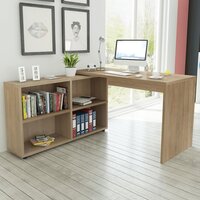Hoekbureau Gaby 4 schappen eiken - Game bureau