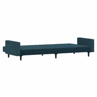 Slaapbank Oreon 2-zits velvet blauw