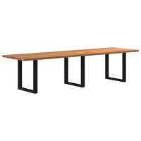 Eettafel Living rechthoekig 320x90x74 cm massief eikenhout lichtbruin