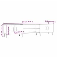 Tv-meubel Gunther 180x31,5x40 cm hout zwart