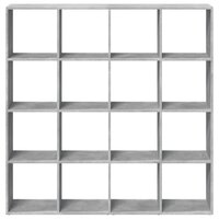 Boekenkast vakkenkast 137,5x29x137,5 cm hout betongrijs