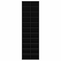 Schoenenkast met veel ruimte 54x34x183 cm hout zwart