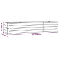 Plantenbak verhoogd 240x80x45 cm cortenstaal roestig