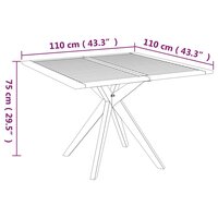 5-delige Tuinset Cancun massief acaciahout - Tafel met 4 stoelen