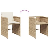 9-delige Tuinset Mischa met kussens poly rattan beige